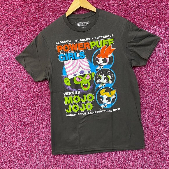 The Power Puff Girls Vs Mojo Jojo Cartoon Classic Retro Design T-Shirt Medium - Picture 3 of 4